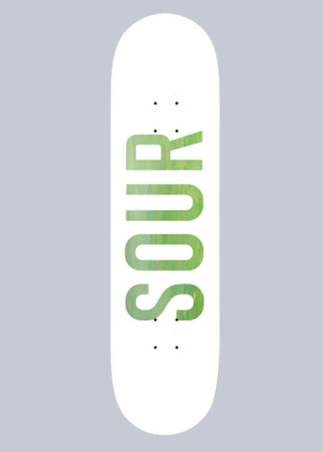 SOUR Skateboards Sour Army - White Green Wood Deck 8.25