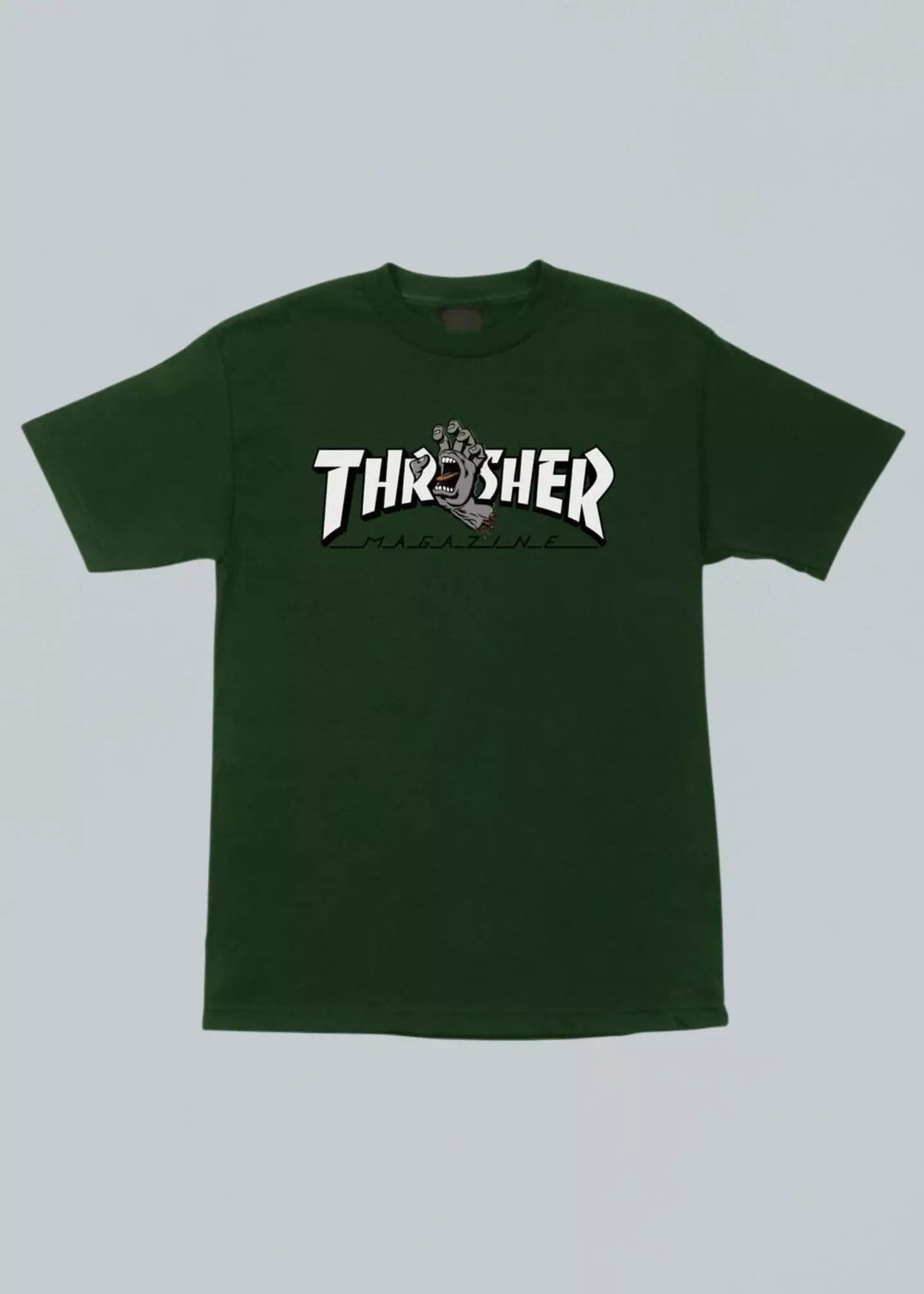 Thrasher X Santa Cruz Screaming Logo T-Shirt Forest Green