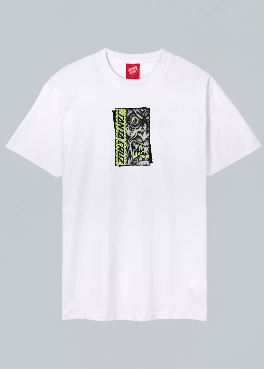 Santa Cruz Roskopp Rigid Face Front T-Shirt White