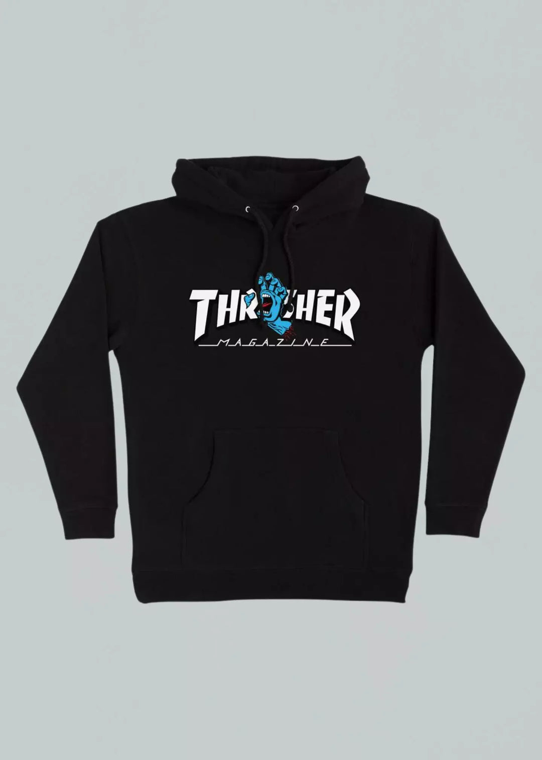 Thrasher X Santa Cruz Screaming Logo Hoodie Black
