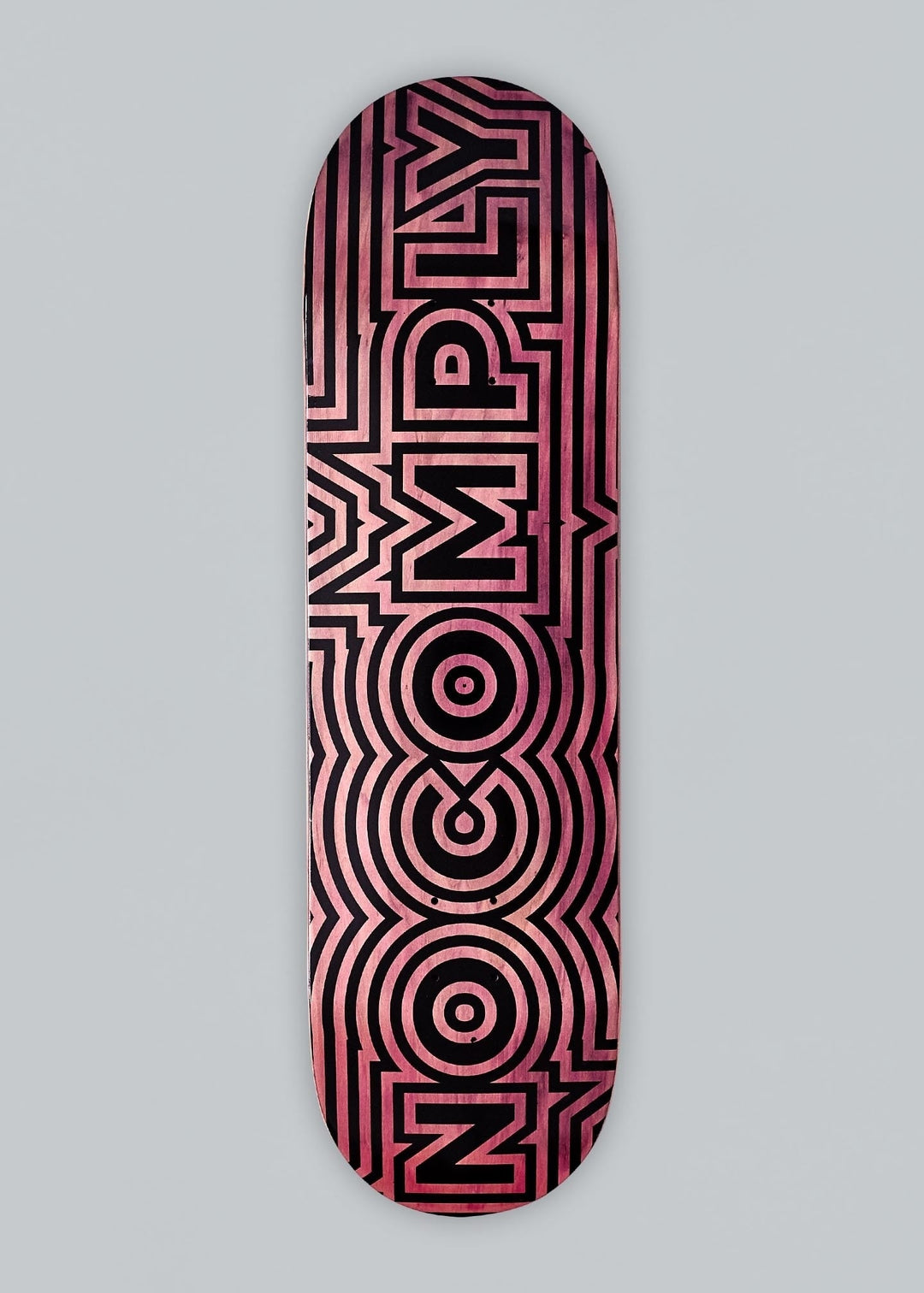 NO COMPLY Purple Stain Bold Skateboard Deck 9.0 | no-comply.de