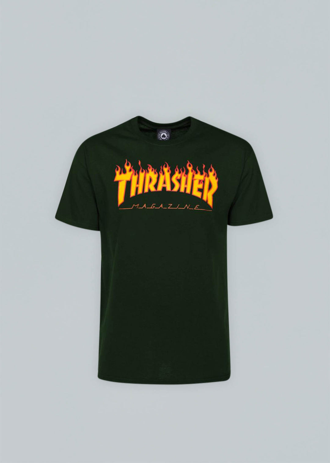 Thrasher Skateboard Magazine Flame T-Shirt Forrestgreen