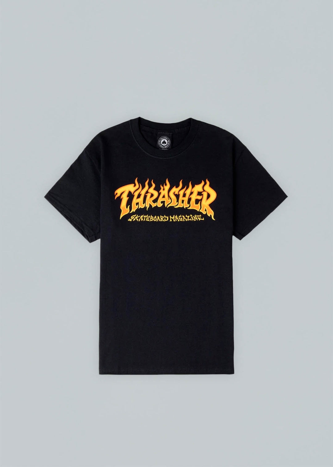 Thrasher Skateboard Magazine Fire Logo T-Shirt Black