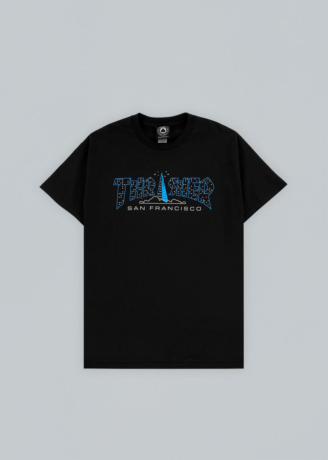Thrasher Skateboard Magazine Pyramid Logo T-Shirt Black