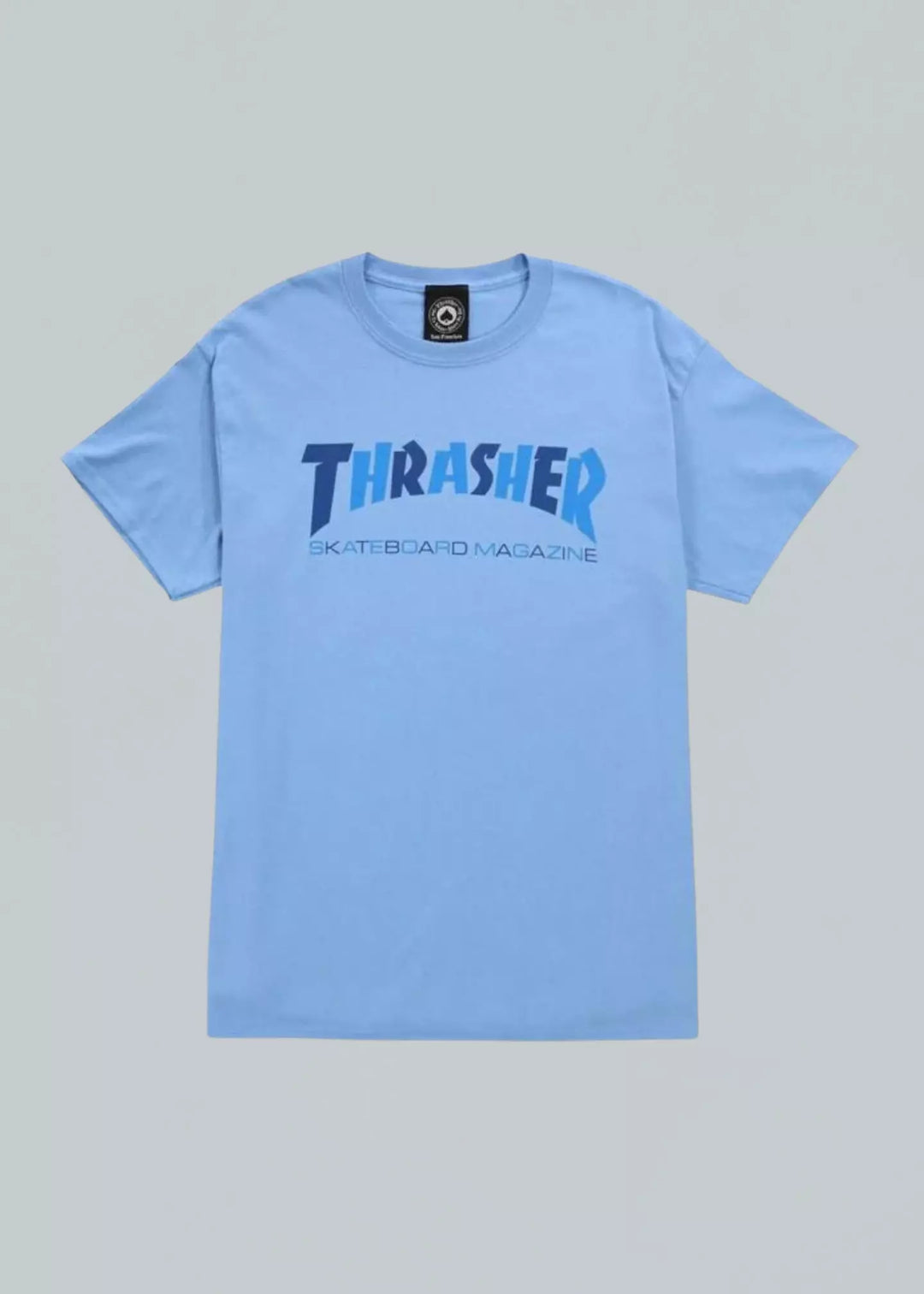 Thrasher Checkers T-Shirt Carolina Blue