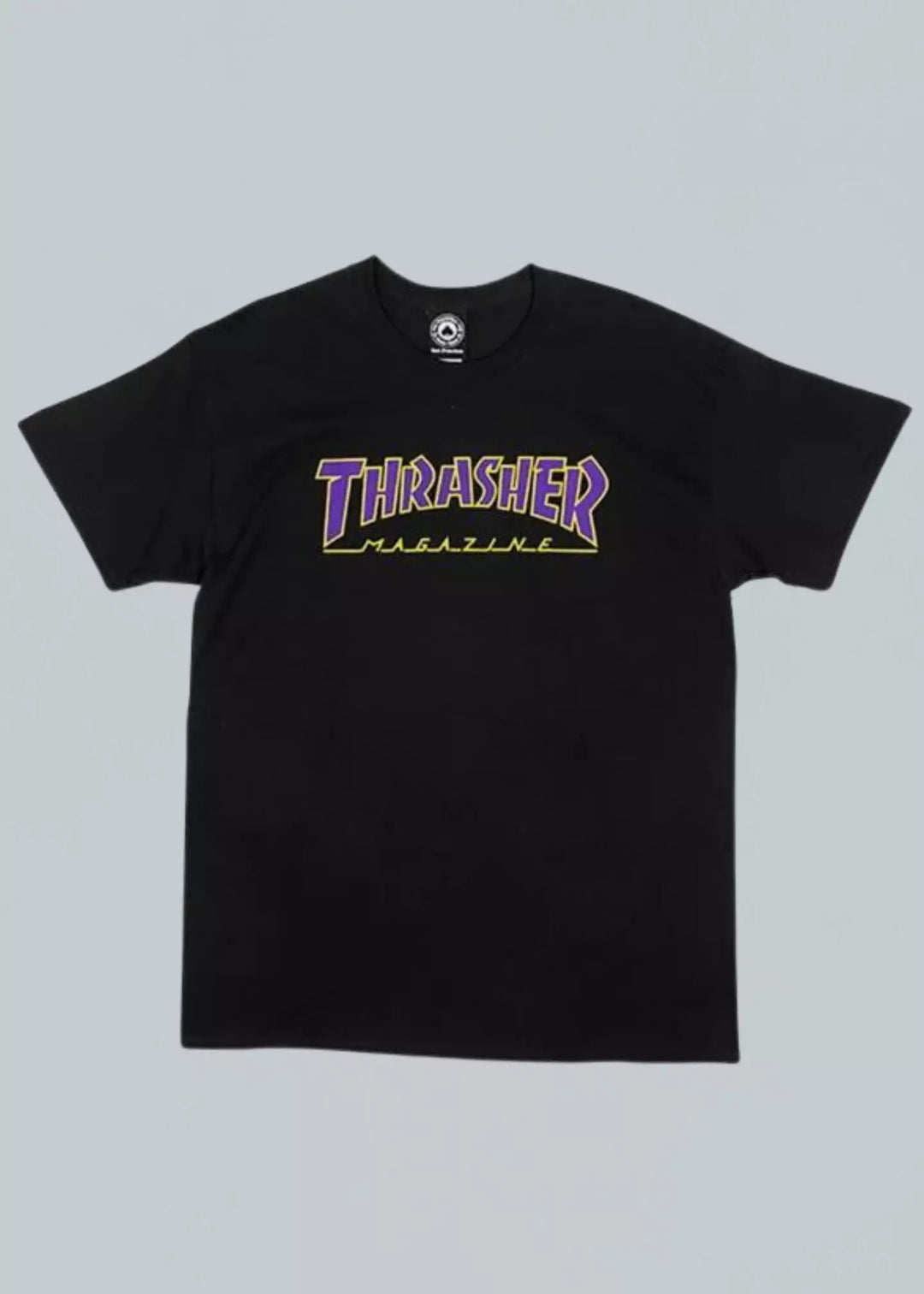 Thrasher Outline T-Shirt Black-Purple